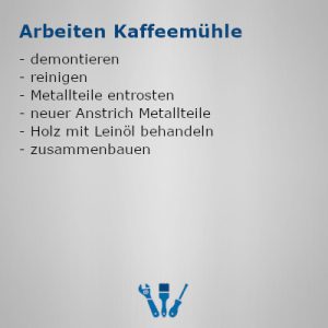 Arbeiten Kaffeemühle