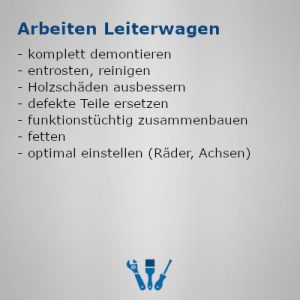 Arbeiten an Leiterwagen, Aufzählung