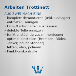 Arbeiten Trottinett